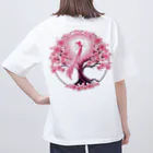 風光と妖精の桜と光の妖精 オーバーサイズTシャツ