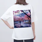 AQUAMETAVERSEの満開の桜を鑑賞する私 アメジスト 2846 オーバーサイズTシャツ