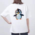 いろは物語のペンギンが一輪車に乗る！ Oversized T-Shirt