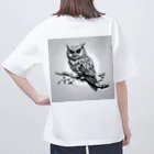 フクロウマーケットのフクロウのハネヤスメ オーバーサイズTシャツ