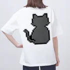 モチクマのハチワレ猫のドット絵 オーバーサイズTシャツ