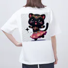 ベリーBellyの黒猫ベリーダンス オーバーサイズTシャツ