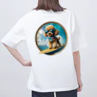 Surfing Dogの波乗りトイプードル Oversized T-Shirt