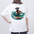 Surfing Dogの波乗りドーベルマン オーバーサイズTシャツ