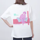 竜胆の花畑の気まぐれ　考え中 オーバーサイズTシャツ