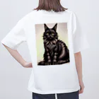 24Nyanの黒猫A オーバーサイズTシャツ