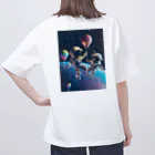 がーるずしょっぷの風船で宇宙にいった宇宙飛行士 オーバーサイズTシャツ