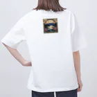 AOtyanのトライバル柄の虎 オーバーサイズTシャツ