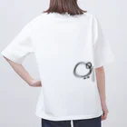 White-Holeのライトランゲージアート Oversized T-Shirt