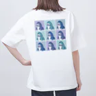 サメ わりとおもいの9匹のサメバックプリント Oversized T-Shirt