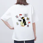 PGcafe-ペンギンカフェ-の背面印刷カフェペンギンくん オーバーサイズTシャツ
