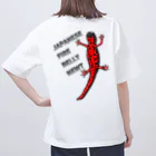 LalaHangeulのJAPANESE FIRE BELLY NEWT (アカハライモリ)　　バックプリント Oversized T-Shirt
