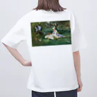 HermannStrasseのモネとグリーンイグアナ：バックプリント Oversized T-Shirt