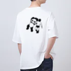 LUCHAの(バックプリント)フライング・クロスチョップ オーバーサイズTシャツ
