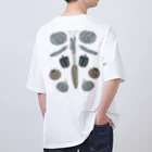 たっちからぁショップのなでなで野菜アースカラー Oversized T-Shirt