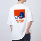 トマトマーケットのNO SUPER,NO LIFE(レッド) オーバーサイズTシャツ