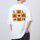 リコリス・曼珠沙華・ヒガンバナのL.M.H Clubロゴ合わせ オーバーサイズTシャツ