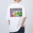 ゆうこの世界のAlcoholismバックデザイン オーバーサイズTシャツ