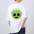 イラスト MONYAAT のバックプリント マスクメロン オーバーサイズTシャツ