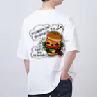 イラスト MONYAAT のバックプリント Gz かぼちゃバーガーA オーバーサイズTシャツ