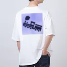 くろねこの汽車 オーバーサイズTシャツ