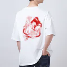 ムラサキノカマキリのピザジャンキー赤 Oversized T-Shirt