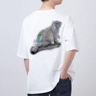 NASU_anikinshopのマヌルネコ 見返りボル オーバーサイズTシャツ