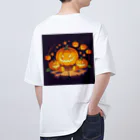 にょんのTシャツ屋さんのかぼちゃのランタンパーティー Oversized T-Shirt