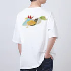 birds_snowdropsのにわとりカラフル Oversized T-Shirt