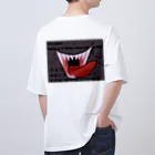 -kawazu-の【背面】demon mouth オーバーサイズTシャツ