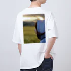 雲の自由座のmorning glory  オーバーサイズTシャツ