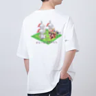 アルカナマイル SUZURI店 (高橋マイル)元ネコマイル店のすりーないとせんし(ひらがなver.) Japanese Hiragana Oversized T-Shirt