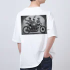 Skull sectionのドクロとバイク オーバーサイズTシャツ