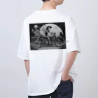 Skull sectionのドクロとバイク オーバーサイズTシャツ