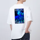 オカルトOnlineのアフリカツインネオン街 オーバーサイズTシャツ