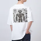 8ball.AI.artのロボット　基盤図 オーバーサイズTシャツ