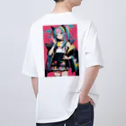 tokyo_citypopのkawaii 東京ガールアート　風船　着物　原宿 Oversized T-Shirt