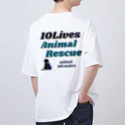 mihamaneko の美浜ねこロゴ白黒 Oversized T-Shirt