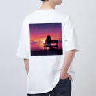 空が好きの夕日女の子① Oversized T-Shirt