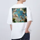 AQUAMETAVERSEのワンちゃんたちのパラダイス アメジスト 2846 オーバーサイズTシャツ