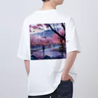 AQUAMETAVERSEの満開の桜を鑑賞する私 アメジスト 2846 オーバーサイズTシャツ