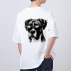 barbyGGGのサングラスのボクサー犬 Oversized T-Shirt