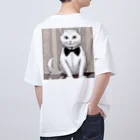 にゃんこーねこの紳士な猫 オーバーサイズTシャツ