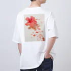 AQUAMETAVERSEのハイビスカスと花びらラフルール1859 Oversized T-Shirt