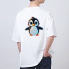 いろは物語のペンギンが一輪車に乗る！ Oversized T-Shirt