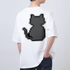 モチクマのハチワレ猫のドット絵 オーバーサイズTシャツ