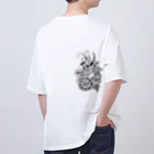 iso2024のゼンタングル　花と円 オーバーサイズTシャツ