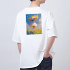 AQUAMETAVERSEの花のささやき　ラフルール　1859 オーバーサイズTシャツ