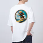 Surfing Dogの波乗りトイプードル Oversized T-Shirt