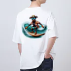 Surfing Dogの波乗りドーベルマン Oversized T-Shirt
